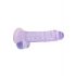 CLEAR REALISTIC DILDO - Purple (7.5 inches)