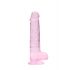 REALROCK - doorzichtige realistisch dildo - roze (19cm)