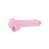 REALROCK - Transparent Realistic Dildo - Pink (19cm)