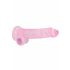 REALROCK - priesvitné realistické dildo - ružové (19cm)