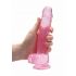 REALROCK - półprzezroczyste, realistyczne dildo - różowe (19 cm)