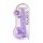 REALROCK - doorzichtige realistische dildo - paars (22cm)