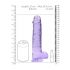 REALROCK - průsvitné realistické dildo - fialové (22cm)