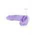 REALROCK - półprzezroczyste, realistyczne dildo - fioletowe (22 cm)