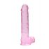 REALROCK - Transparent Realistic Dildo - Pink (22cm)