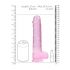 REALROCK - Transparent Realistic Dildo - Pink (22cm)