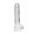 REALROCK - półprzezroczyste, realistyczne dildo - przezroczyste (22 cm)