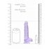 Dildo Realistico Trasparente Viola - RealRock (15cm)