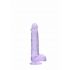 REALROCK caurspīdīgs reālistisks dildo violets (15 cm)