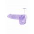 REALROCK - priesvitné realistické dildo - fialové (15cm)