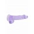 Dildo Realistico Trasparente Viola - RealRock (15cm)