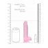 REALROCK - transparenter, realistischer Dildo - Pink (15 cm)