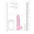 Transparent Realistic Dildo - Pink (6 inches)