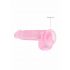 REALROCK - transparenter, realistischer Dildo - Pink (15 cm)