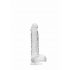 REALROCK - genomskinlig dildo - klar (15cm)