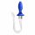 CHRYSTALINO Tail Glass Anal Dildo Whip (Blue-White)