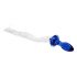 CHRYSTALINO Tail Glass Anal Dildo Whip (Blue-White)