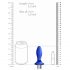 CHRYSTALINO Tail Glass Anal Dildo Whip (Blue-White)