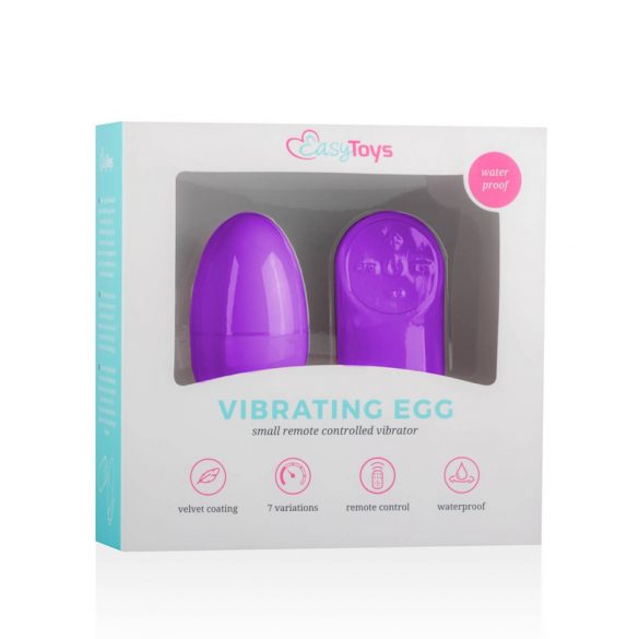 Easytoys - 7-speed Radio-controlled Vibrating Egg (Purple)