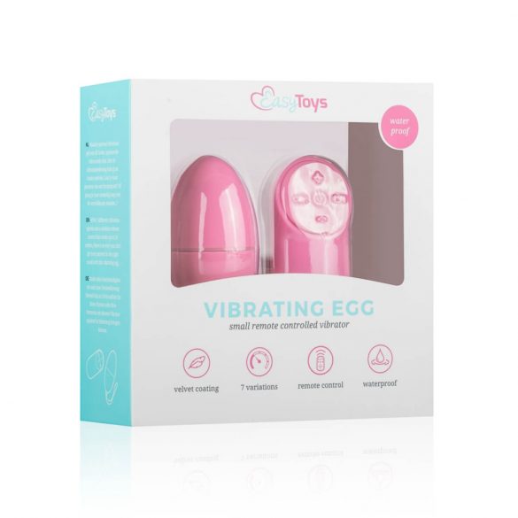 Uovo vibrante telecomandato Easytoys - 7 modalità in rosa