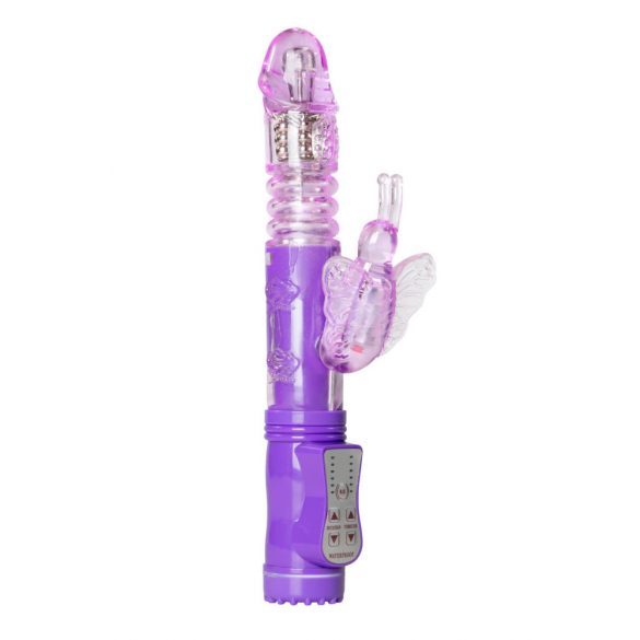 Easytoys Papillon - vibromasseur rotatif et poussant (violet)