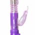 Easytoys - sukiojamasis ir stumdomasis vibratorius su drugelio klitorių masažuokliu (violetinis)