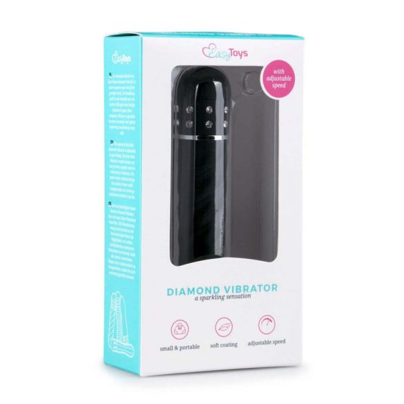 Vibrator cu tijă încolăcită Easytoys Diamond - negru