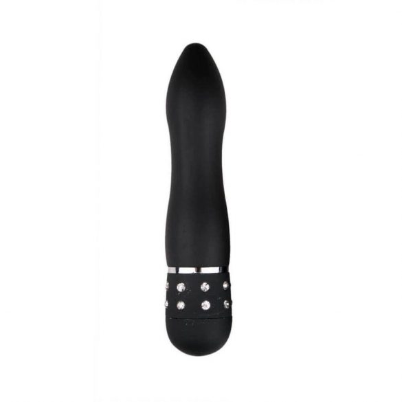 Easytoys Diamond Curved - vibrator z mini palico (črn)