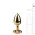 Easytoys Metaal No.3 - anale dildo met hartvormige basis - goud-roze (2,5cm)