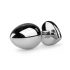 Easytoys Metal No.7 - Heart-Shaped Anal Dildo with White Stone - Silver