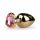 Easytoys Metaal nr. 8 - anale dildo met hartvormige voet - goud-roze (3,5 cm)