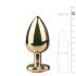 Easytoys Metaal nr. 8 - anale dildo met hartvormige voet - goud-roze (3,5 cm)