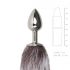 Easytoys Fox NO5 - Metal Anal Dildo with Fox Tail (Silver-Silver)