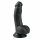 Easytoys - Suction Cup Dildo with Balls (15cm) - Black