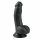 Easytoys - Saugnapf, Hoden Dildo (15cm) - Schwarz