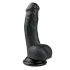 Dildo Nero Realistico con Testicoli e Ventosa - 15cm