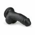 Easytoys - dildo so semenníkmi a prísavkou (15cm) - čierne