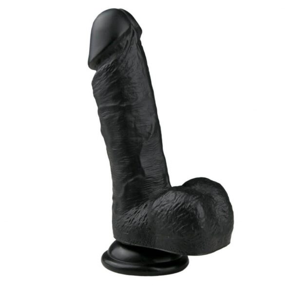 Easytoys - sugfotsdildo med pung (17,5 cm) - svart