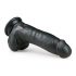 Dildo cu ventuză și testicule Easytoys (20 cm) - negru