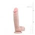 Easytoys - sugfotad dildo med pung (22,5 cm) - natur