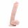 Easytoys - prisisiurbiantis didelis dildo su sėklidėmis (26,5 cm) - natūralus