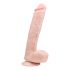 Easytoys - Saugnapf Dildo mit Hoden, groß (26,5cm) - Naturfarben