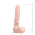 Easytoys - veľké dildo so semenníkmi a prísavkou (29,5cm) - telová farba