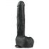 Easytoys - Suction Cup Dildo with Balls, Large (11.6) - Black"