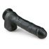 Easytoys - Saugnapf-gestützter, hoden großer Dildo (29,5cm) - schwarz