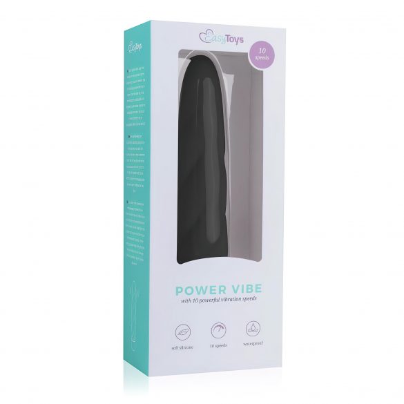 Vibratore in Silicone a Barra Spirale Easytoys Power Vibe (Nero)