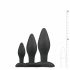 Set di Dildo Anali Easytoys Rocket - Nero (3 pezzi)