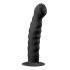 Easytoys Ribbed - Suction Cup Anal Dildo (14cm) - Black