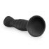 Dildo Anale Rigato con Ventosa Easytoys (14cm) - Nero