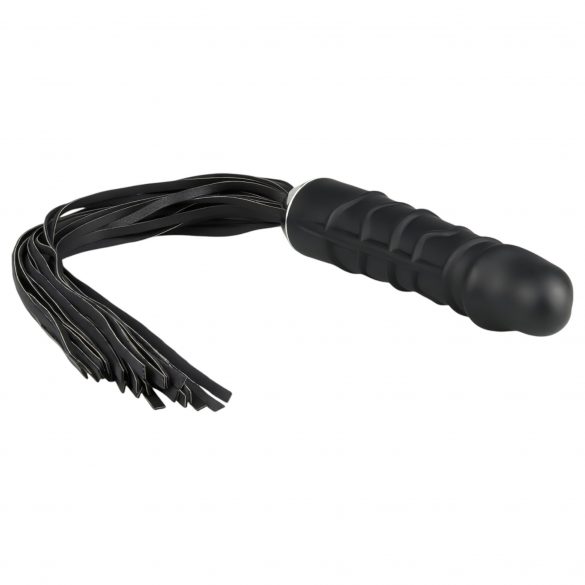 Easytoys Flogger - pejcz i silikonowe dildo w jednym (czarny)